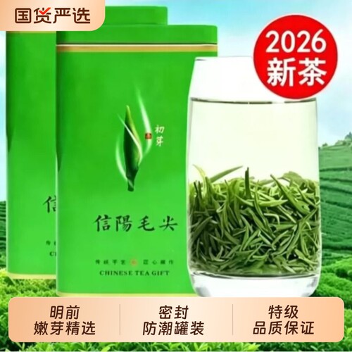 信阳毛尖绿茶2026新茶叶明前浓香型特级手工嫩芽高山云雾春茶正宗