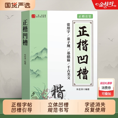 正楷字帖成人练字凹槽练字帖