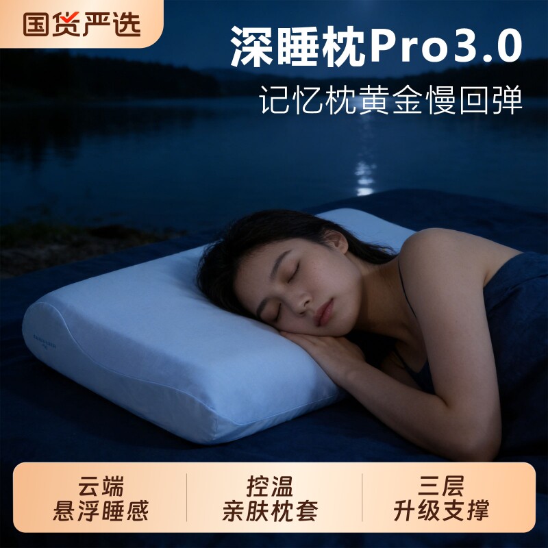朵亚王国3Pro记忆棉枕头芯慢回弹枕三代成人学生呵护颈椎新年礼物