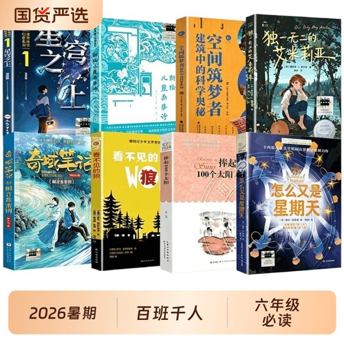 捧起100个太阳2026暑期百班千人六年级必读课外书怎么又是看不见的狼盘密钥独一无二的艾米莉亚新绘儿童穹之上正版科学书目人类