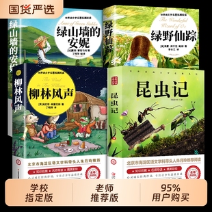 童话神秘岛名著注音版 绿野仙踪柳林风声昆虫记绿山墙 儿童文学经典 原著小学生三年级四年级必读课外书籍阅读玲老师推荐 安妮正版