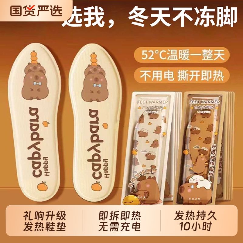 卡皮巴拉自发热鞋垫礼响