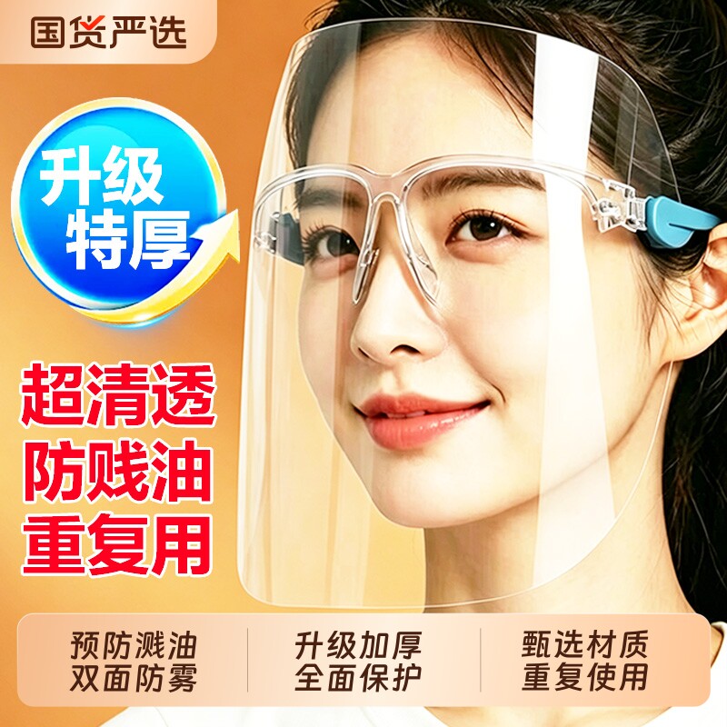 防护防油烟面罩透明口罩餐饮专用图片