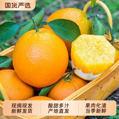 正宗江西脐橙水果新鲜当季整箱榨汁橙冰糖果冻脐橙甜橙子直发