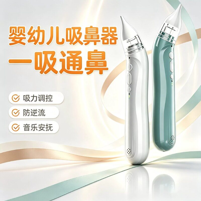 宝宝吸鼻器婴儿电动新生小月龄鼻腔负压儿童专用洗鼻涕屎清理盐水