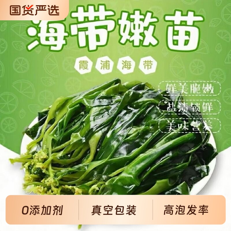 闲岛主海带苗嫩苗无特级新鲜盐渍海带非干货火锅凉拌霞浦特产美味图片