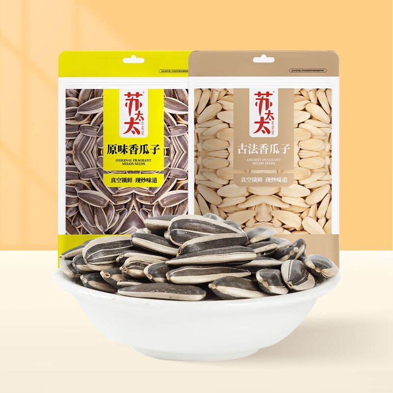 苏太太原味五香香瓜子210g炒货葵花籽零食小吃花生古法国货袋装