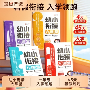 时光学幼小衔接大课堂教材全套一日一练幼儿园学前班大班练习册全套每日语言拼音数学识字幼升小练习册全套入学准备寒假暑假作业