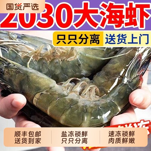 【顺丰】鲜活冷冻青岛大虾盐冻