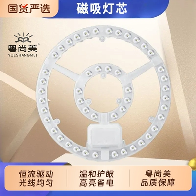 款LED吸顶灯灯板替换节能灯盘灯芯灯管模组光源三色磁吸护眼灯具