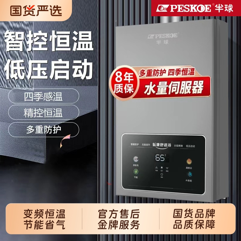 半球燃气热水器天然气家用恒温强排式液化气平衡式煤气洗澡热水器