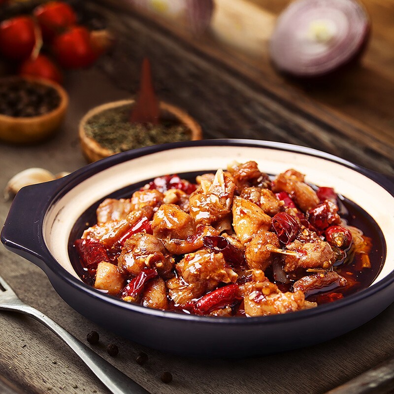 肖三婆麻辣兔丁四川成都特色冷吃兔休闲解馋零食自贡私房菜