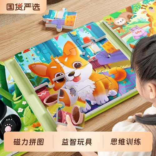 儿童磁力拼图3到6岁益智玩具宝宝磁性2-3幼儿蒙氏男孩0女孩三积木