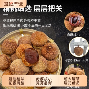 超大罐广东茂名桂味荔枝干个大核小肉厚甜糯老树桂味荔枝养生干料