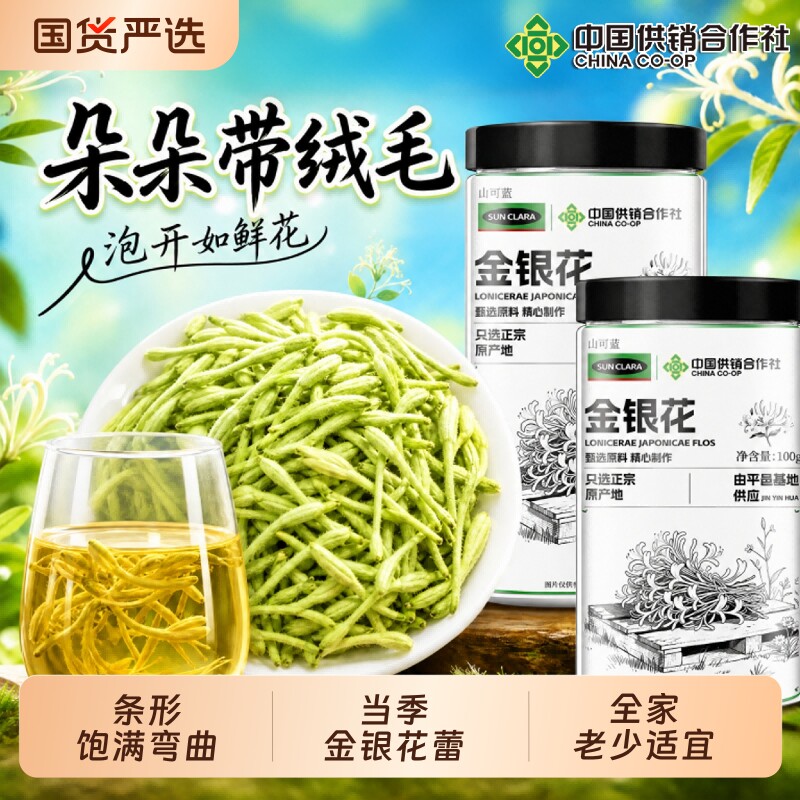 金银花茶正品密披绒毛金银花蒲公英玫瑰花养生茶清凉冲泡中草药材