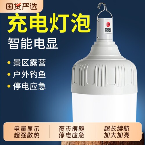 超亮充电灯露营灯帐篷灯户外夜市照明灯LED灯泡挂灯应急磁吸灯泡