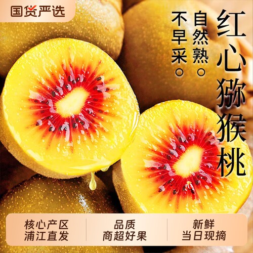 四川蒲江红心猕猴桃奇异果新鲜孕妇水果弥核胡弥猴桃当季整箱包邮
