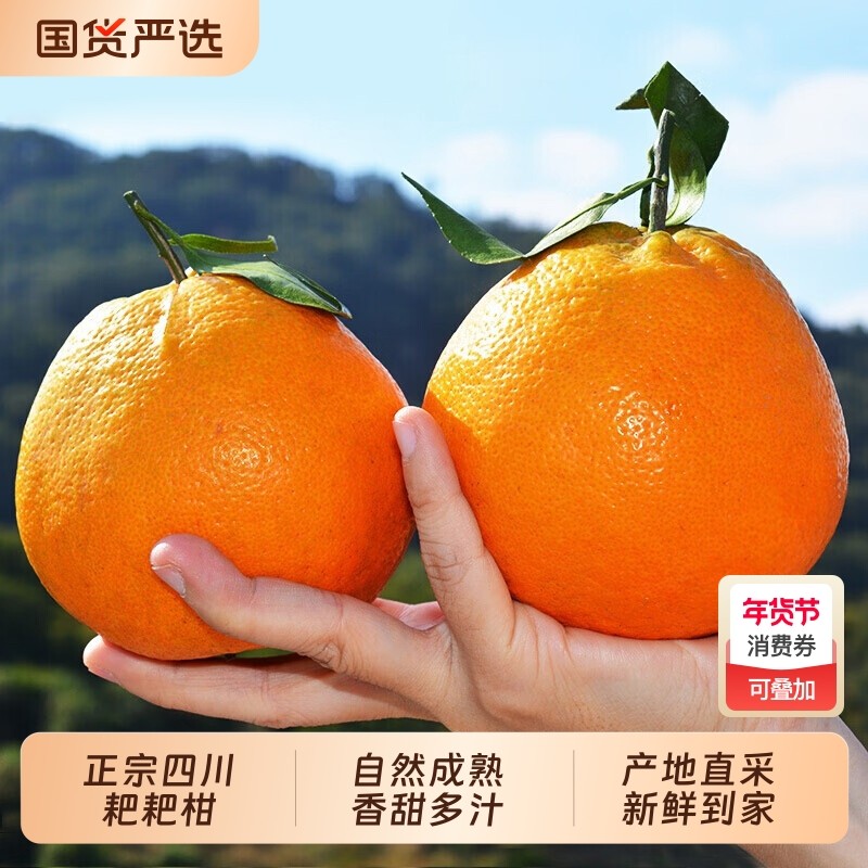 裕鲜生正宗四川眉山春见耙耙柑新鲜水果橘子粑粑柑当季桔子年货节,水产肉类/新鲜蔬果/熟食,桔子,淘宝优惠券,粉丝福利购,淘宝优惠卷