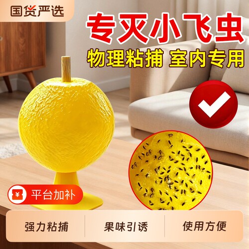 果蝇诱捕器小飞虫灭杀神器室内去除小飞虫厨房蠓虫粘虫球诱苍蝇