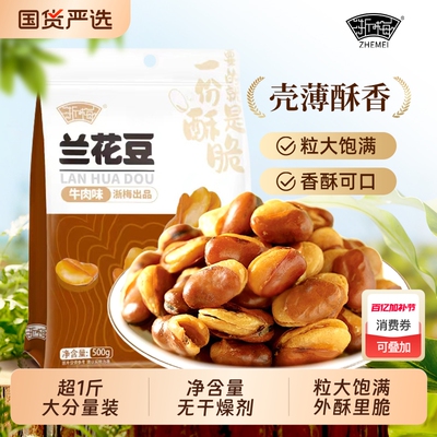 浙梅牛肉味兰花豆蚕豆506g小零食下酒菜炒货坚果香酥解馋豆子批发