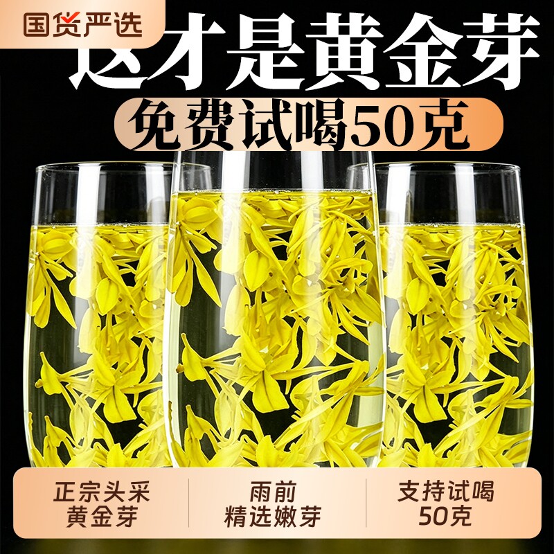 正宗高山黄金芽茶叶2026年新茶雨前安吉茶树白茶绿茶250g礼盒