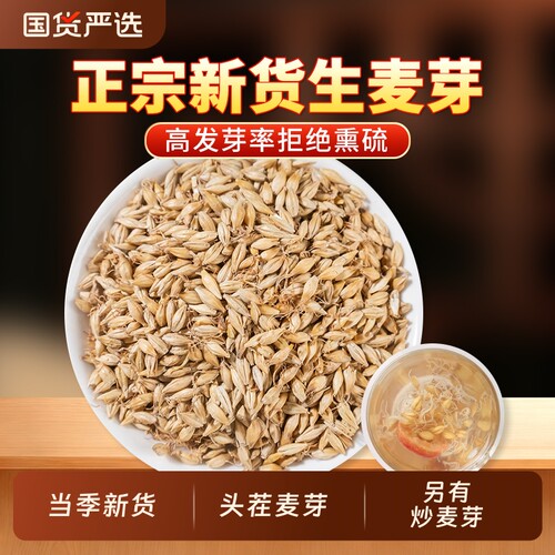 麦芽生麦芽中药材正品官方旗舰店大炒麦芽无硫新货麦芽茶回奶泡水
