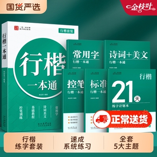 行楷字帖初中生成人练字行书练字帖成年速成男女生字体漂亮连笔字钢笔硬笔书法高中专用连笔字控笔训练反复使用笔画笔顺练习贴入门