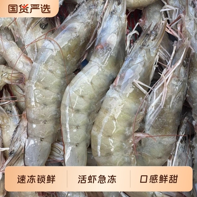 南美白虾对虾厄瓜多尔大白虾海虾冷冻海鲜基围虾水产生鲜速冻鲜虾