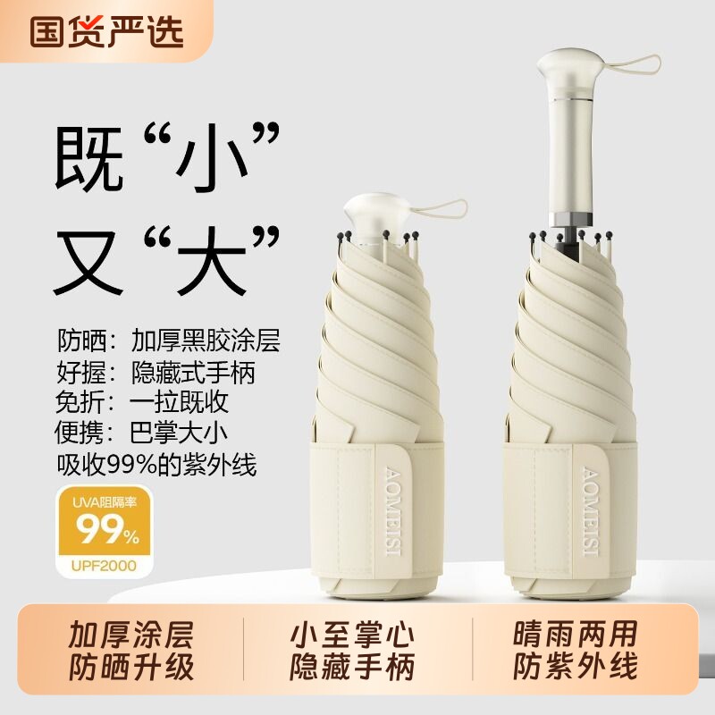 小巧便携太阳伞防晒防紫外线图片