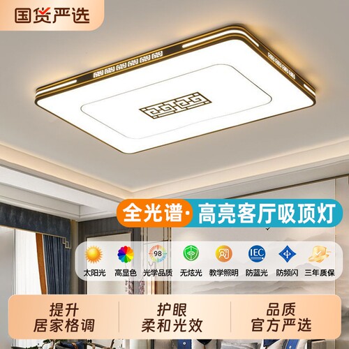新中式客厅灯 2026新款中古风现代简约大气房间卧室灯吸顶灯过道