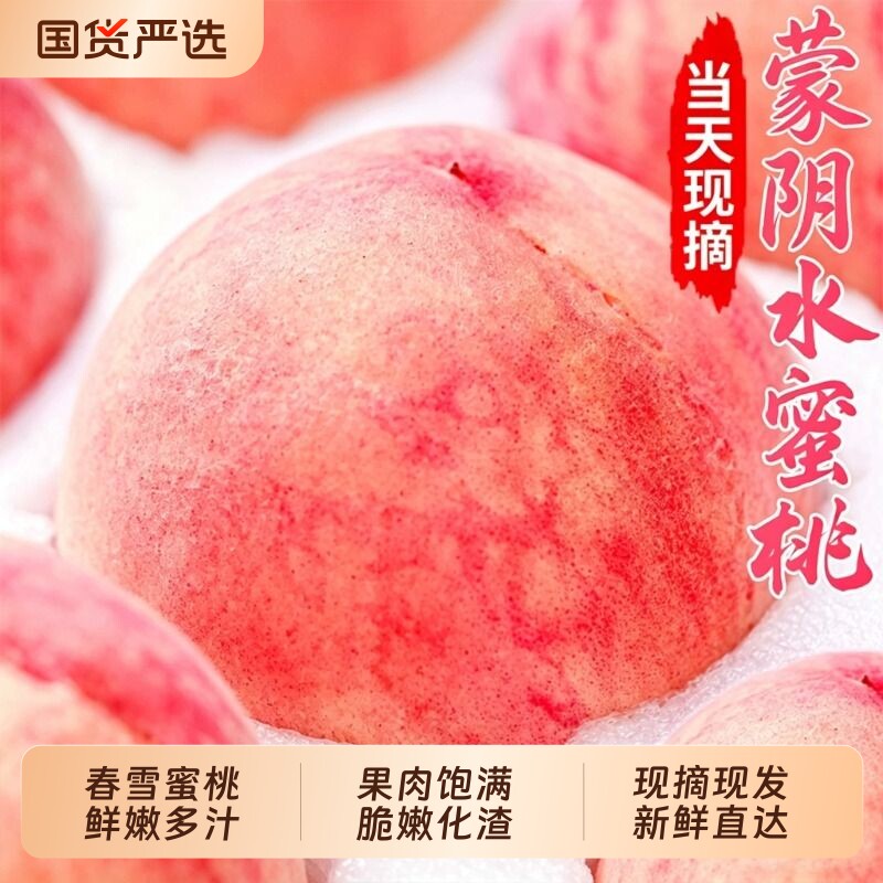 春雪水蜜桃当季5斤新鲜水果整箱包邮孕妇脆桃毛桃冬桃子顺丰现摘