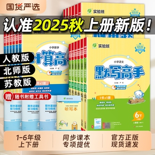 2025秋实验班计算高手默写高手一年级上册数学专项训练练习题二年级三四五六年级下册语文英语人教苏教北师大小学生思维训练春雨