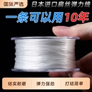 进口手串弹力绳耐磨文玩串珠绳水晶手链穿珠子扁丝弹力线饰品配件