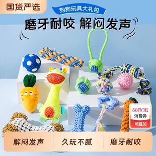 狗狗玩具耐咬磨牙发声宠物玩具自嗨解闷神器小型幼犬泰迪比熊用品