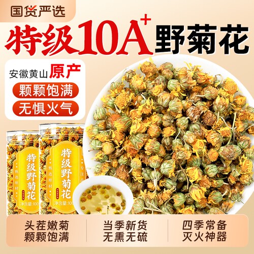 纯野生天然野菊花500g特级菊花中药材干货无熏无硫清热去火养生茶