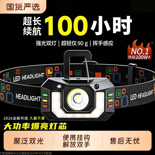 2026新款超长续航头灯