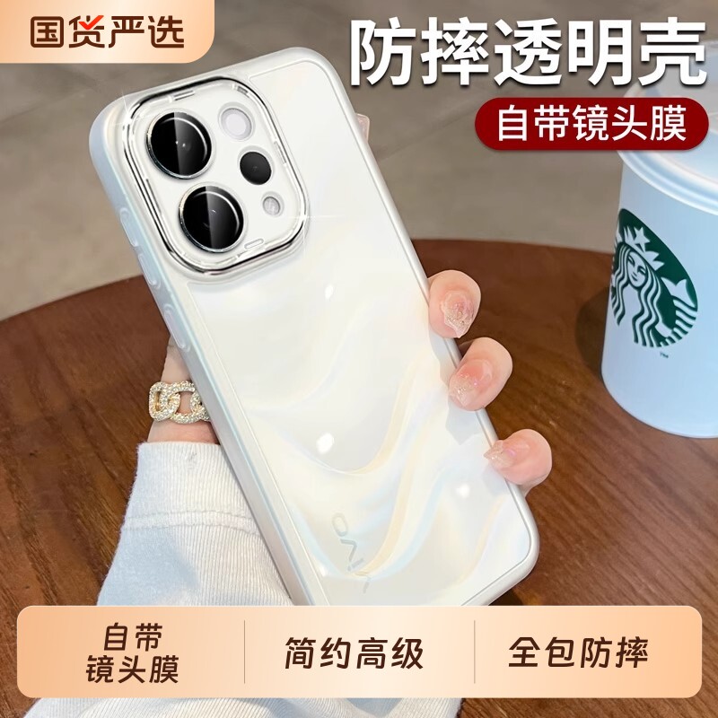 适用vivos50手机壳新款s50自带镜头膜透明简约s50promini硅胶全包vivo防摔Pro保护套s30高级mini情侣男女外壳图片