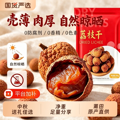 2026年新货大果荔枝干非糯米糍核小肉厚新鲜福建特产桂味干货煲汤