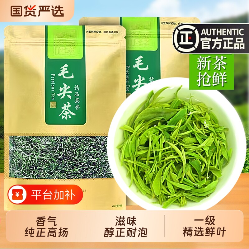 信阳绿茶2026新茶茶叶散装毛尖雨前春茶袋装500g炒青茶浓香型优选
