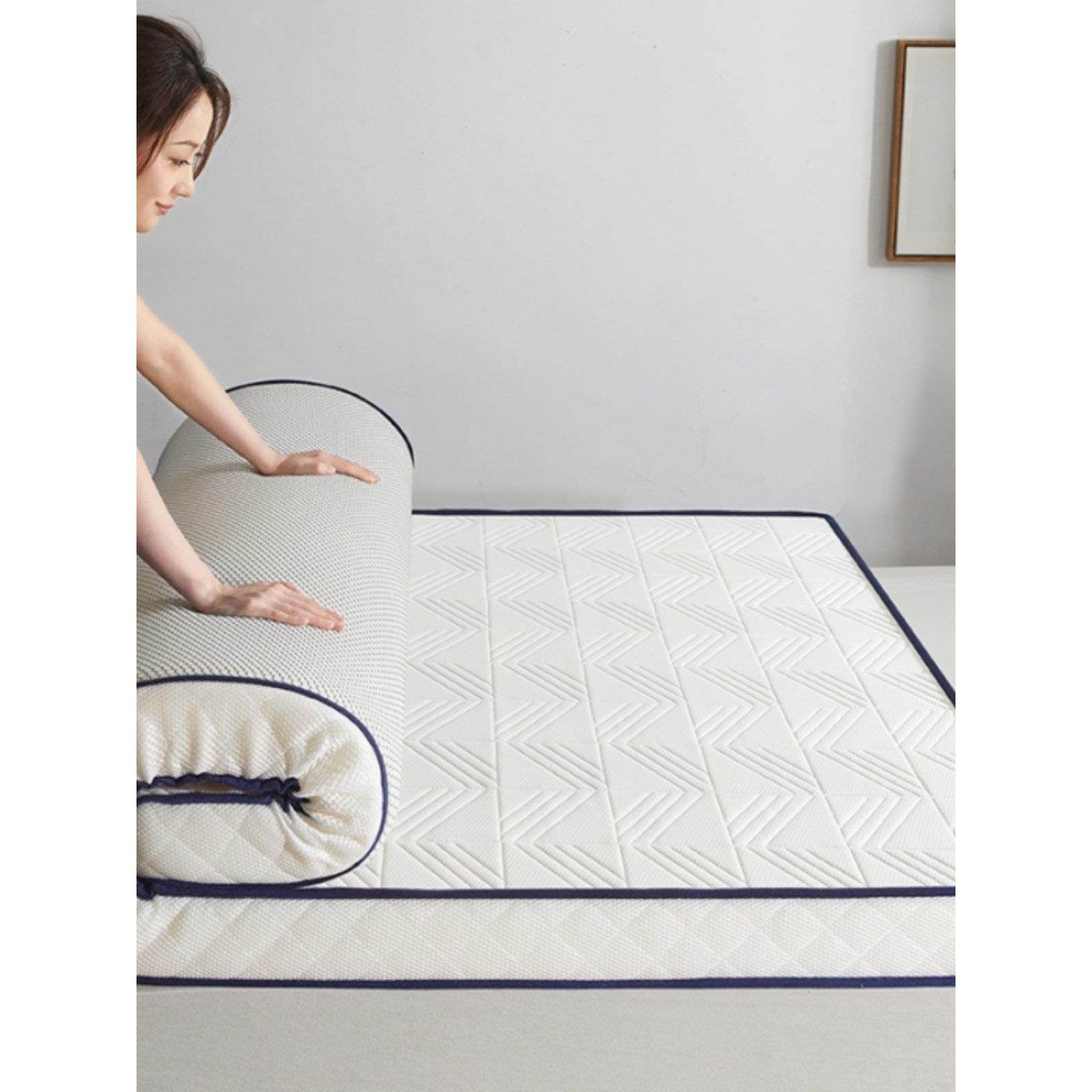 立体格纹乳胶床垫加厚10cm床垫席梦思学生宿舍榻榻米褥子家用可叠,床上用品,床垫/床褥/床护垫/榻榻米床垫,淘宝优惠券,粉丝福利购,淘宝优惠卷