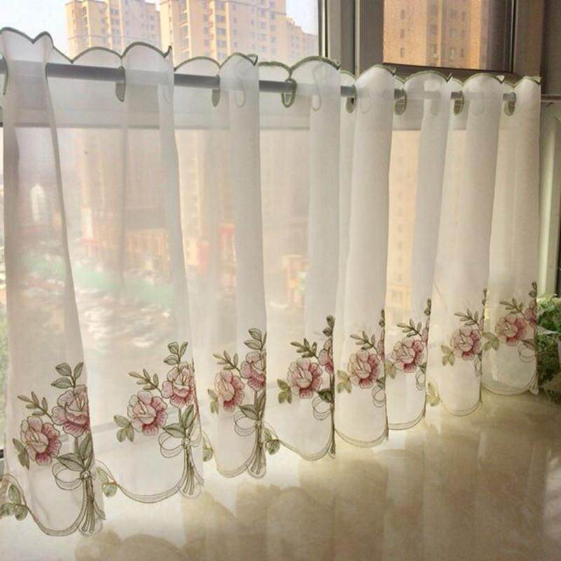 锦绣高档金线刺绣咖啡帘成品半帘短帘卧室隔断帘门帘免打孔窗纱,居家布艺,成品窗帘,淘宝优惠券,粉丝福利购,淘宝优惠卷