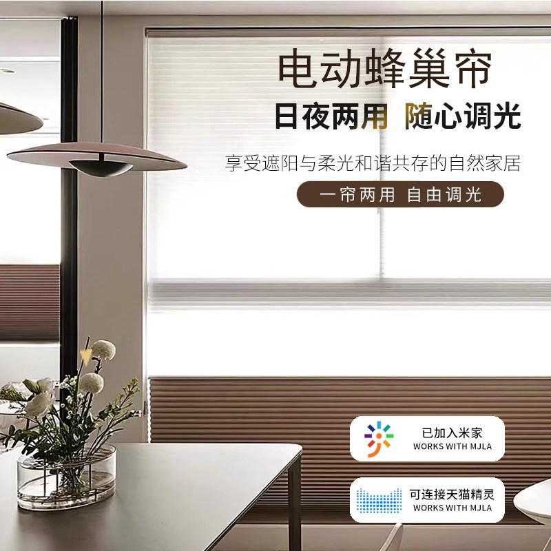 电动日夜蜂巢帘日夜两用