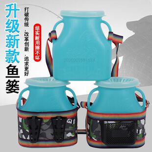 新款加厚鱼篓装活鱼虾黄鳝泥鳅螃蟹背篓抓捕海鲜虾篓赶海用品