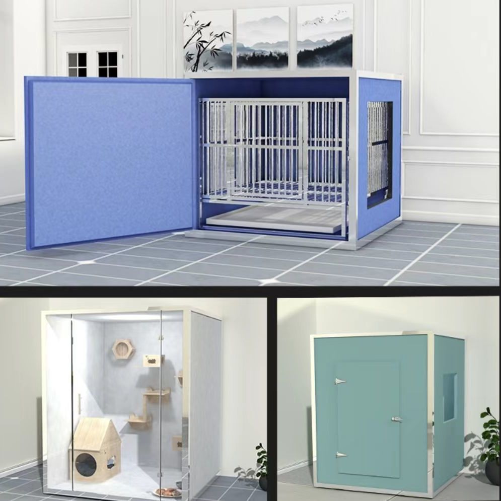 宠物隔音箱家用防扰民可移动拆卸隔音猫笼狗笼室内宠物隔音笼