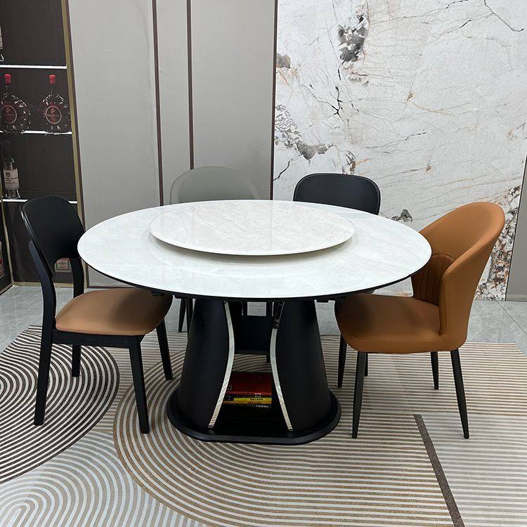 现代意式简约家用餐桌大理石超晶石圆桌轻奢风带转盘圆桌科技石,住宅家具,板木餐桌,淘宝优惠券,粉丝福利购,淘宝优惠卷