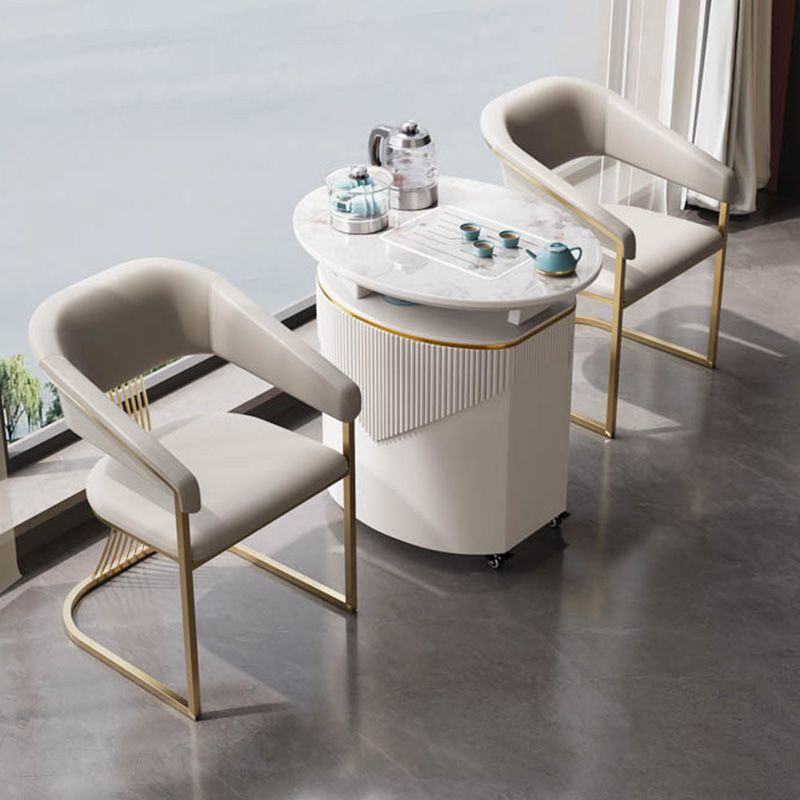 阳台茶桌家用小茶台轻奢现代高级感岩板小型可移动小茶车沙发边几