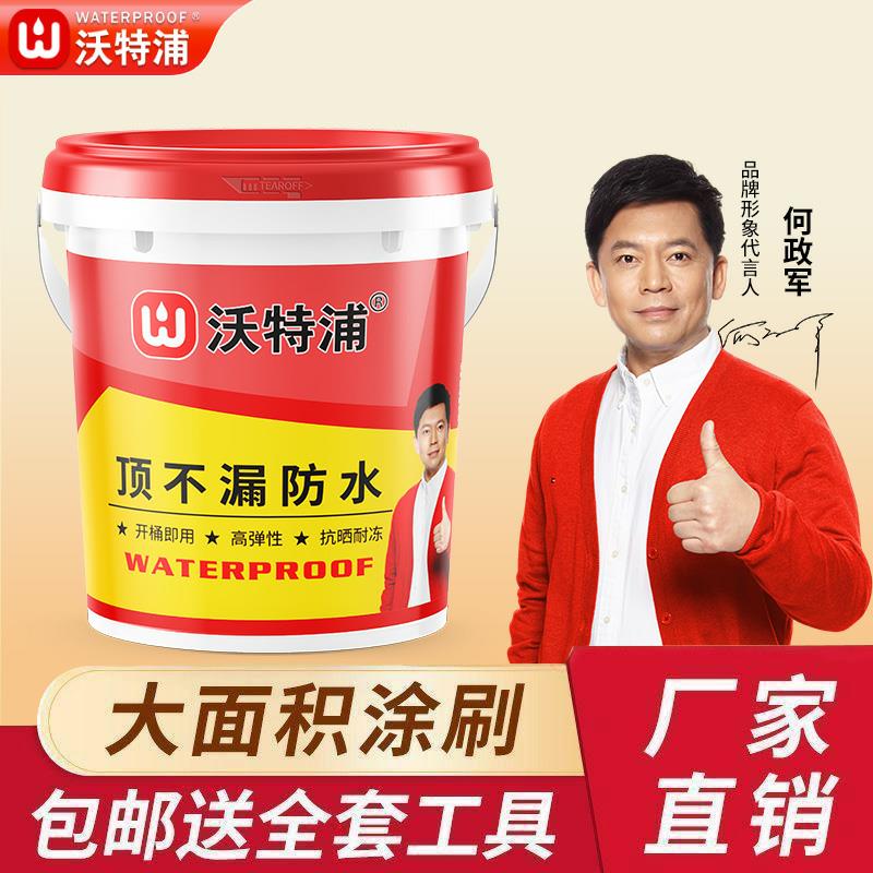 沃特浦防水涂料屋顶专用楼顶隔热外墙防水补漏裂缝渗水漏水堵漏王