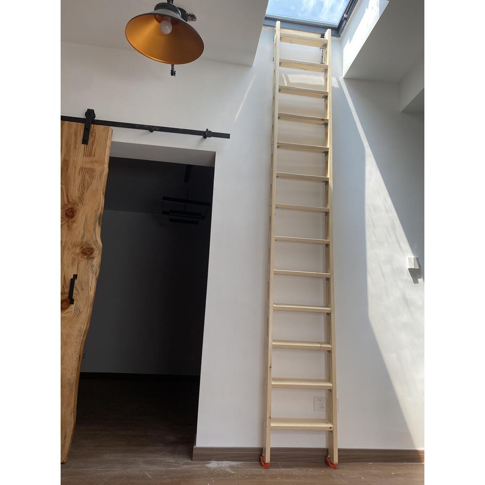 壁挂式楼梯实木折叠存储垂直覆式阁楼伸缩折叠直立定制家庭梯子