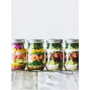 梅森杯美国进口Ball Jar梅森罐梅森瓶玻璃密封罐隔夜燕麦杯 Mason
