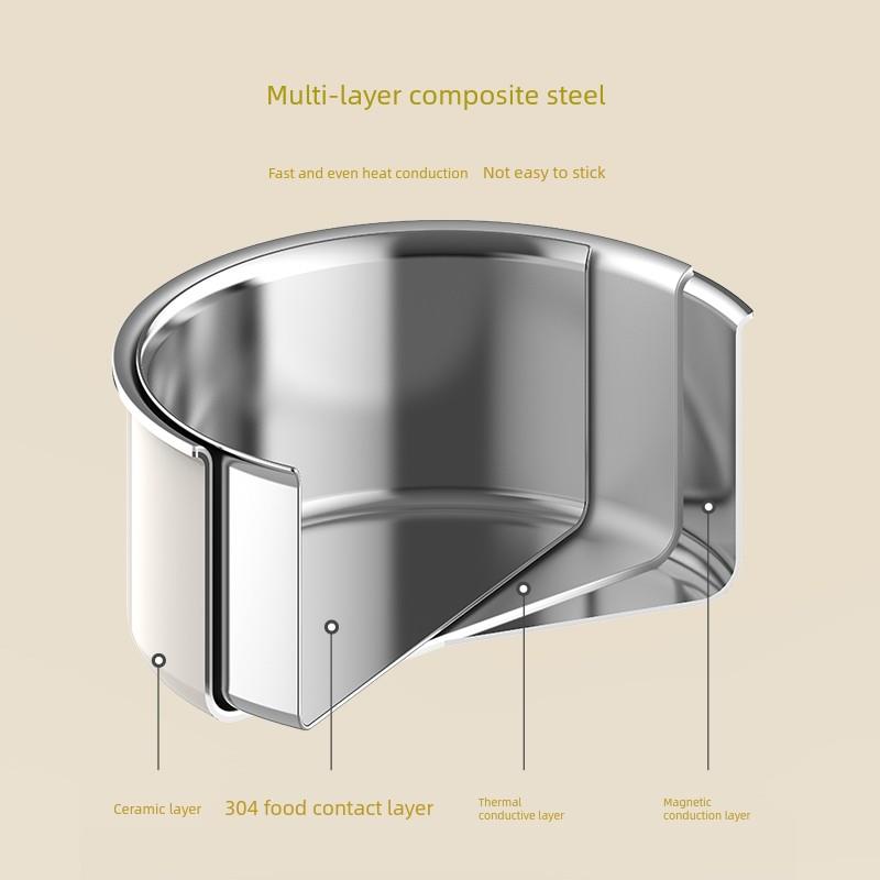 胡萝卜奶锅、辅食锅、不锈钢陶瓷小锅、宝宝专煮一体式汤锅、面锅